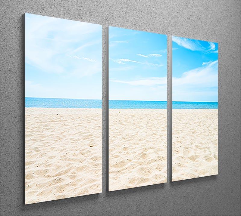 beach background with copy space 3 Split Panel Canvas Print - Canvas Art Rocks - 2