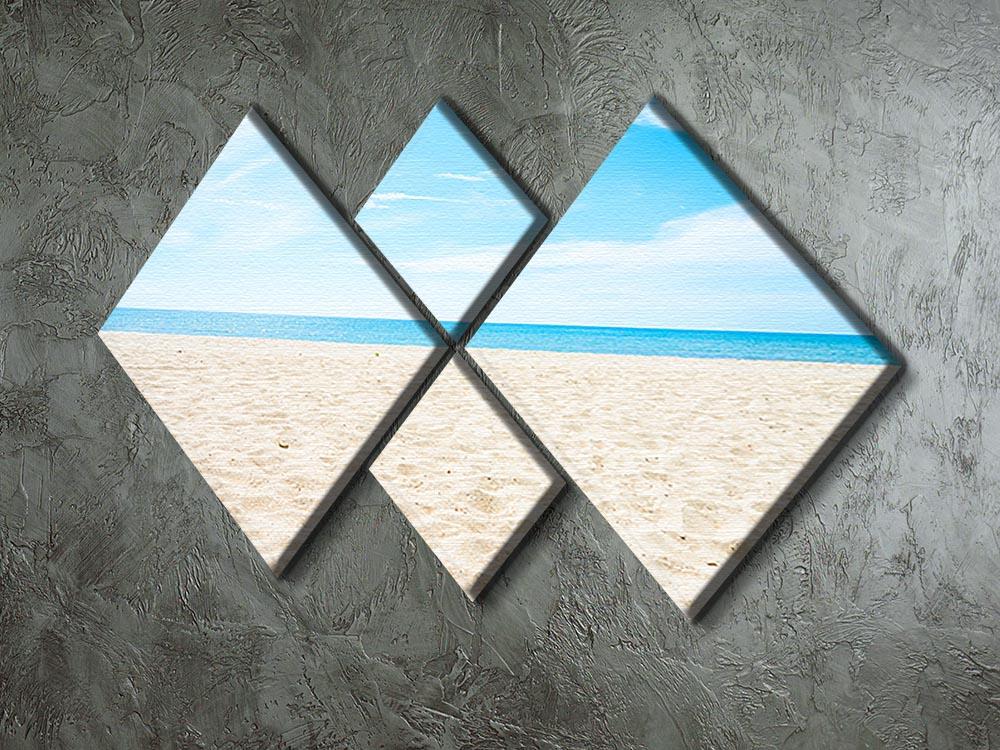 beach background with copy space 4 Square Multi Panel Canvas - Canvas Art Rocks - 2