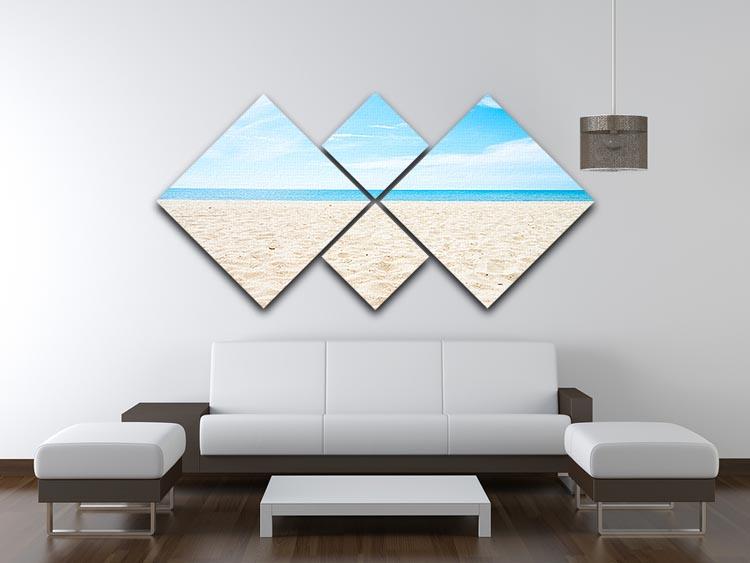 beach background with copy space 4 Square Multi Panel Canvas - Canvas Art Rocks - 3