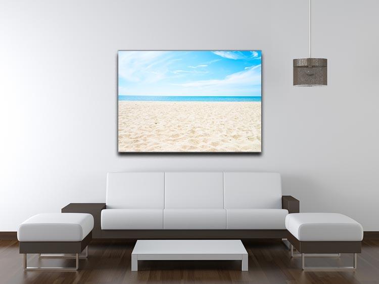 beach background with copy space Canvas Print or Poster - Canvas Art Rocks - 4