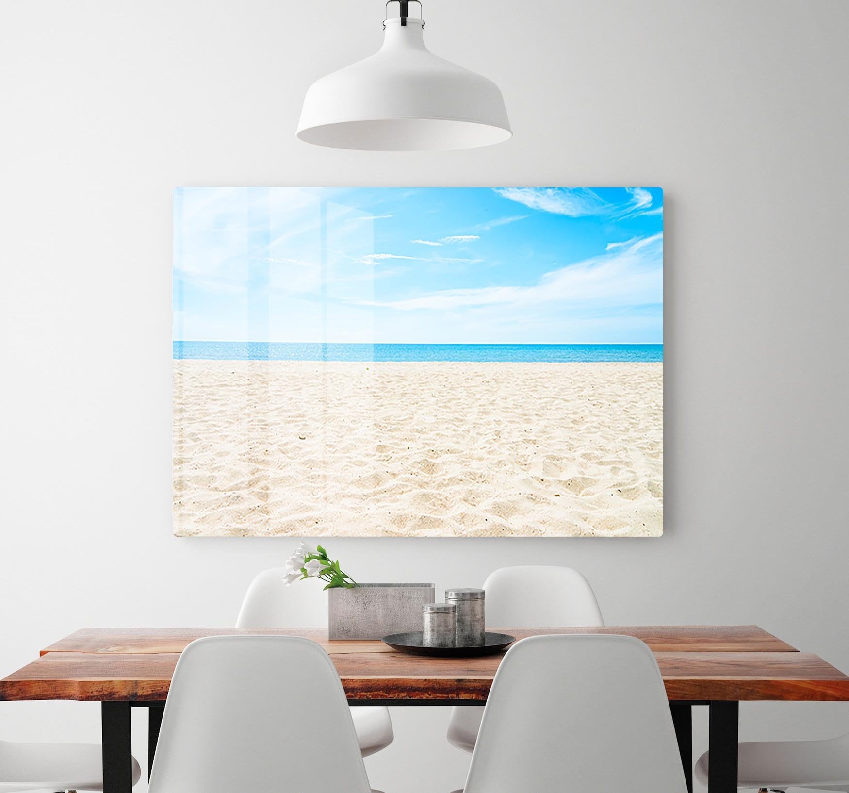 beach background with copy space HD Metal Print - Canvas Art Rocks - 2