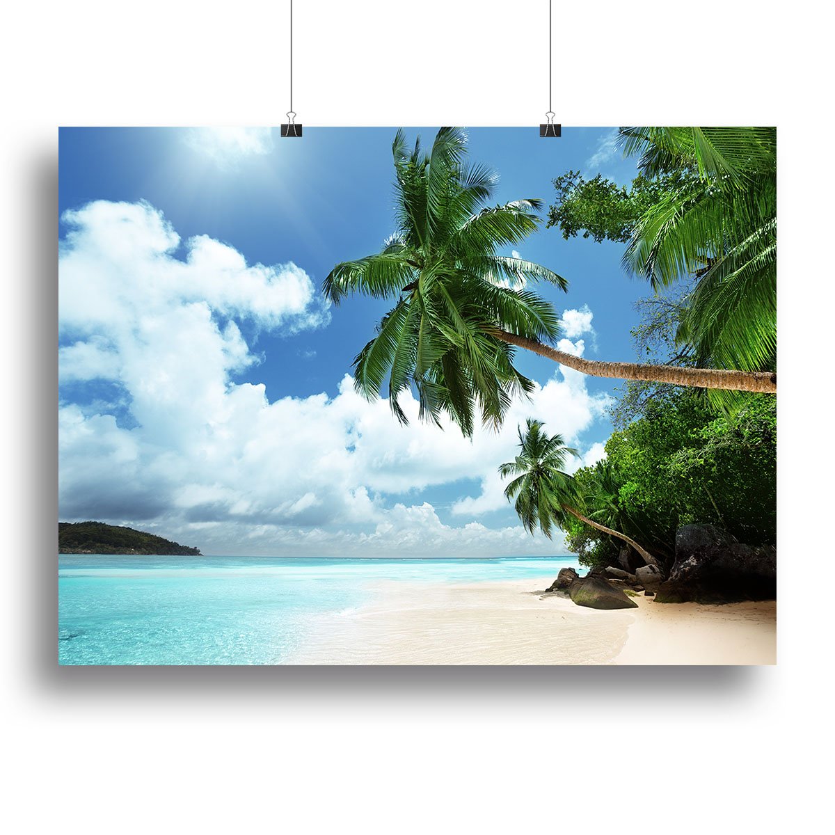 beach on Mahe island Canvas Print or Poster