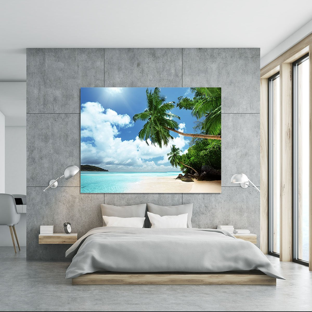 beach on Mahe island Canvas Print or Poster