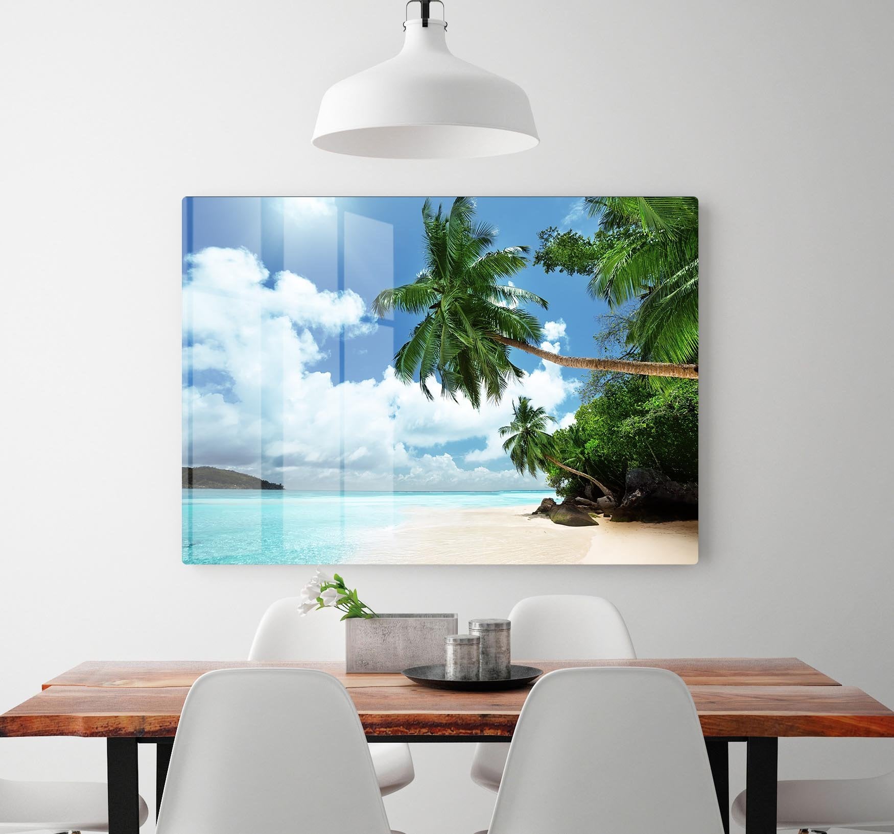 beach on Mahe island HD Metal Print - Canvas Art Rocks - 2