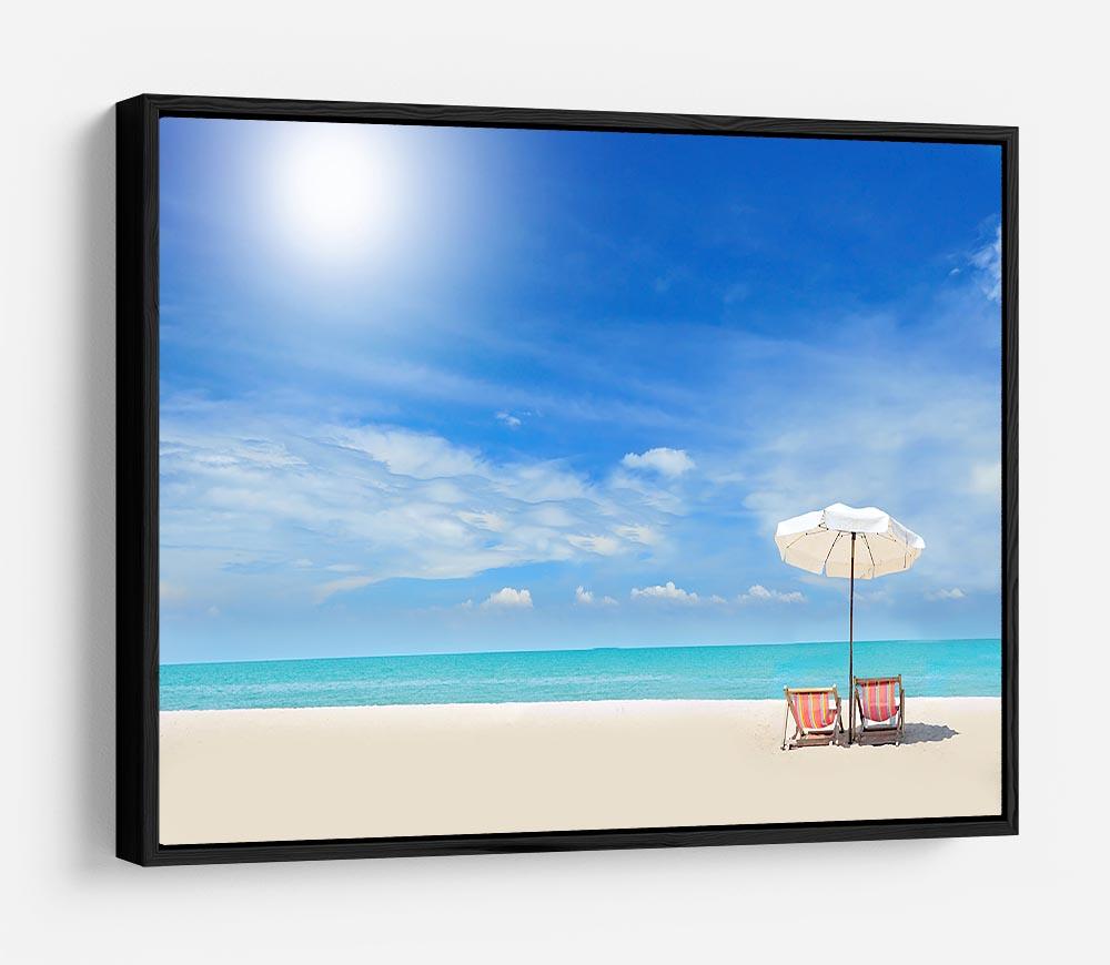 beach with cloudy blue sky HD Metal Print - Canvas Art Rocks - 6
