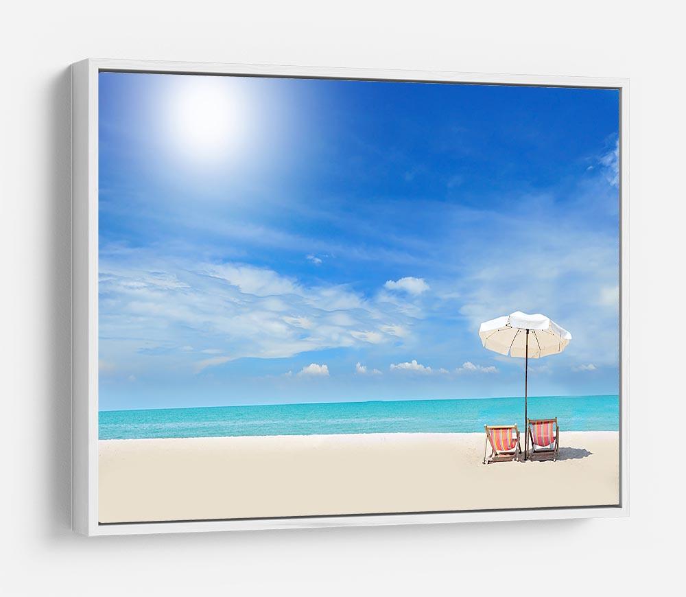 beach with cloudy blue sky HD Metal Print - Canvas Art Rocks - 7