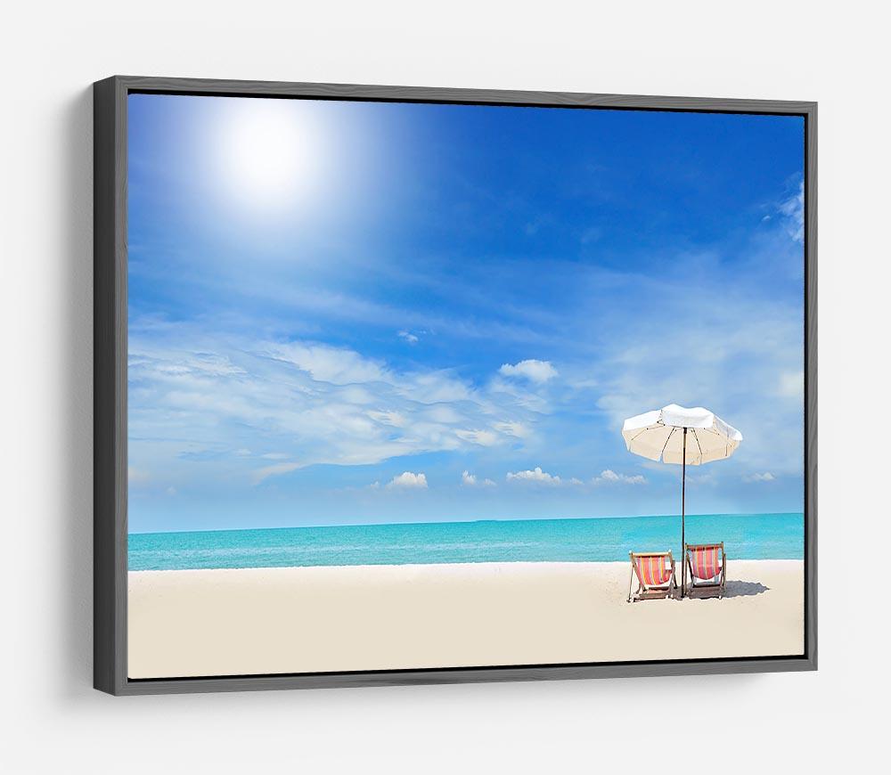 beach with cloudy blue sky HD Metal Print - Canvas Art Rocks - 9