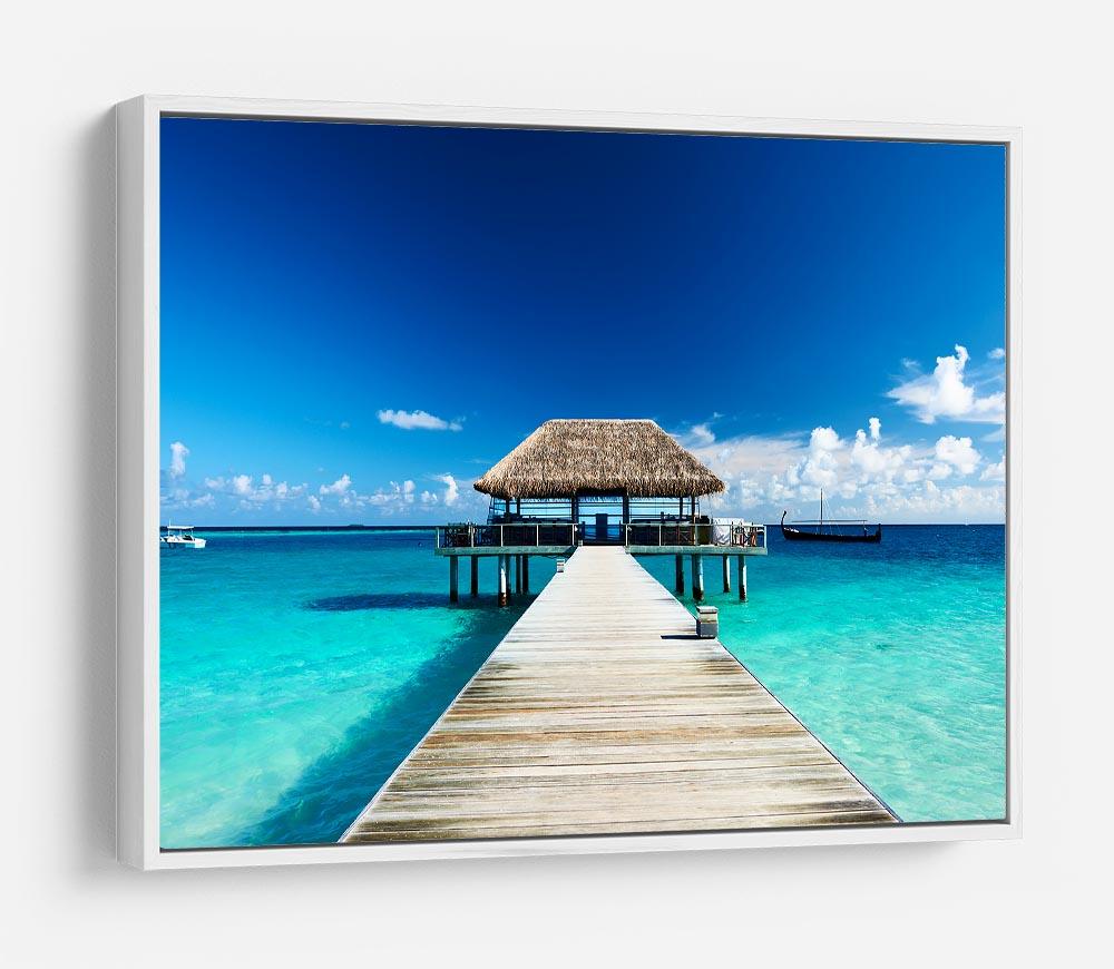 beach with jetty at Maldives HD Metal Print - Canvas Art Rocks - 7