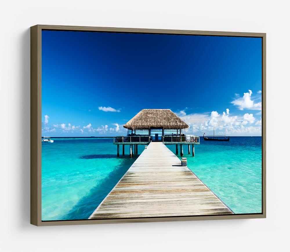 beach with jetty at Maldives HD Metal Print - Canvas Art Rocks - 10