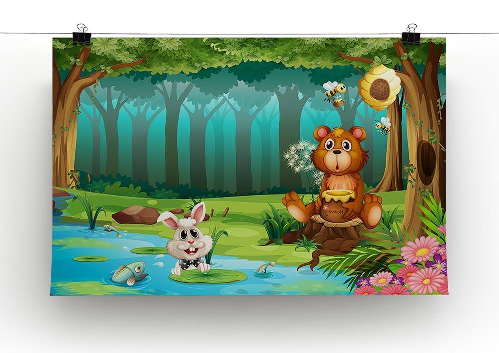 bear in a jungle Canvas Print or Poster - Canvas Art Rocks - 2