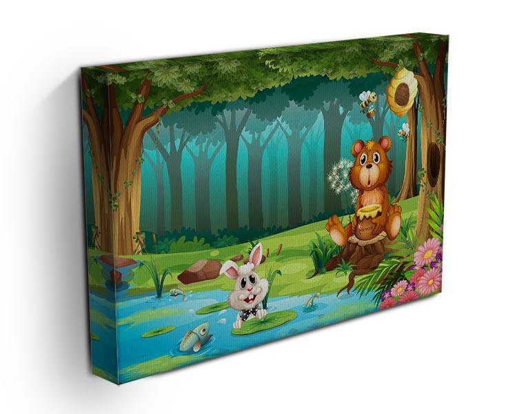 bear in a jungle Canvas Print or Poster - Canvas Art Rocks - 3
