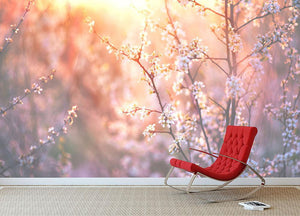 blooming tree and sun flare Wall Mural Wallpaper - Canvas Art Rocks - 2