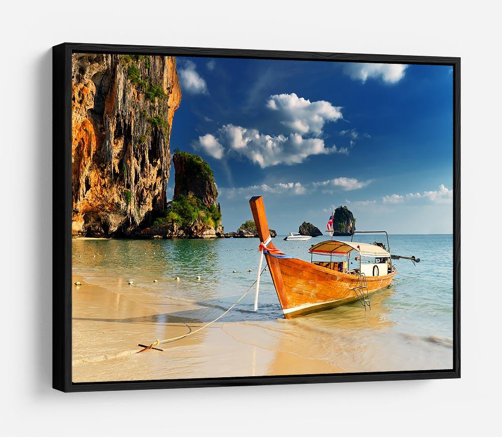 boats on Railay Beach Krabi HD Metal Print - Canvas Art Rocks - 6