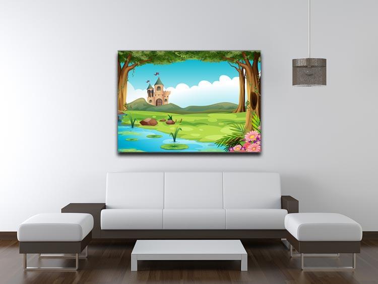 castle and a pond Canvas Print or Poster - Canvas Art Rocks - 4