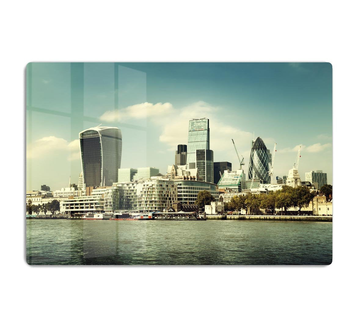 city skyline from the River Thames HD Metal Print