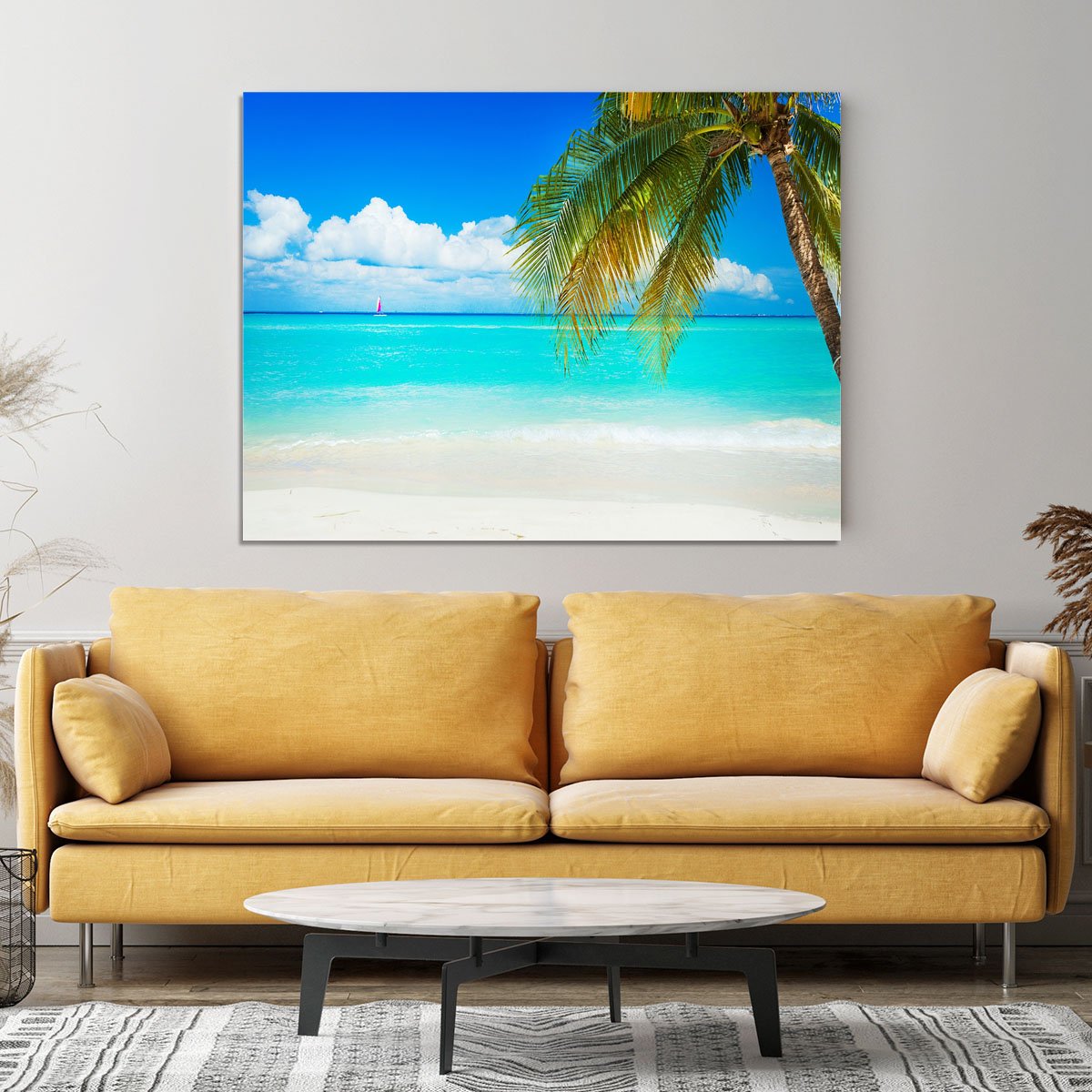 clear blue sea Beach Canvas Print or Poster
