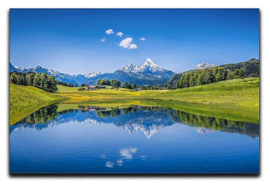 clear mountain lake and fresh green Canvas Print or Poster  - Canvas Art Rocks - 1