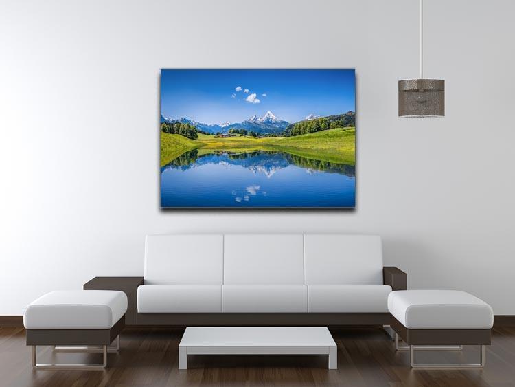 clear mountain lake and fresh green Canvas Print or Poster - Canvas Art Rocks - 4