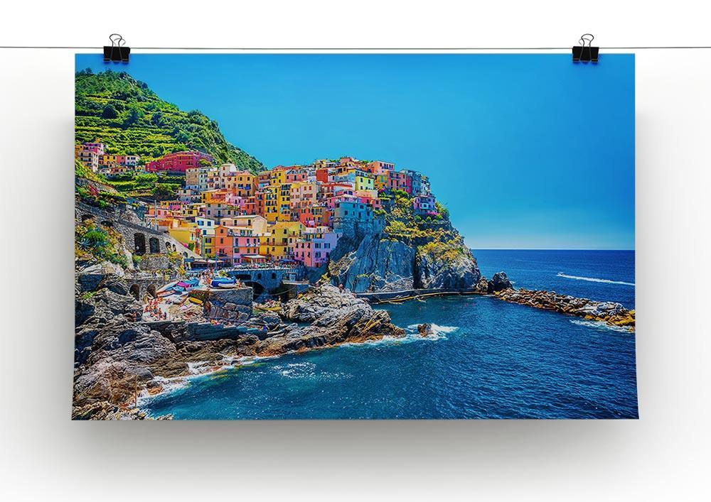 colorful cityscape on the mountains Canvas Print or Poster - Canvas Art Rocks - 2