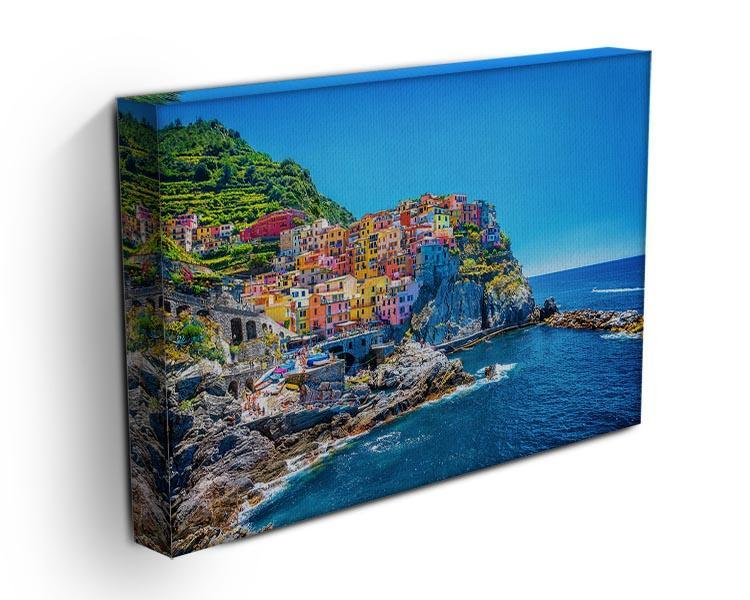 colorful cityscape on the mountains Canvas Print or Poster - Canvas Art Rocks - 3