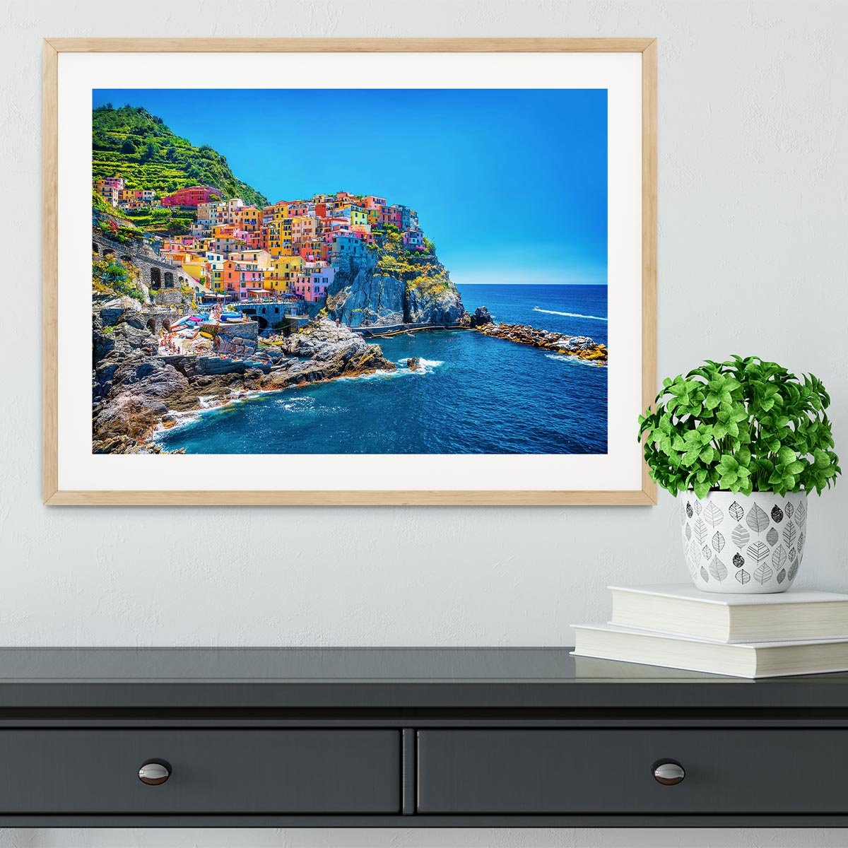 colorful cityscape on the mountains Framed Print - Canvas Art Rocks - 3