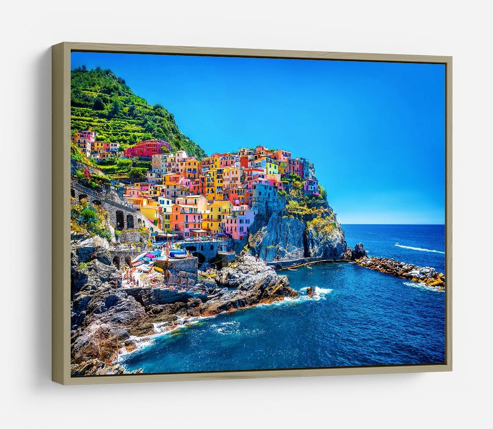 colorful cityscape on the mountains HD Metal Print