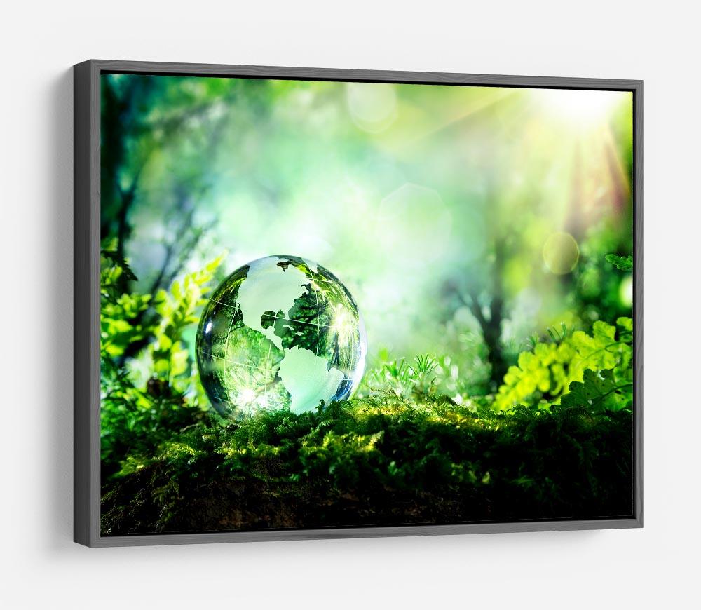 crystal globe on moss in a forest HD Metal Print