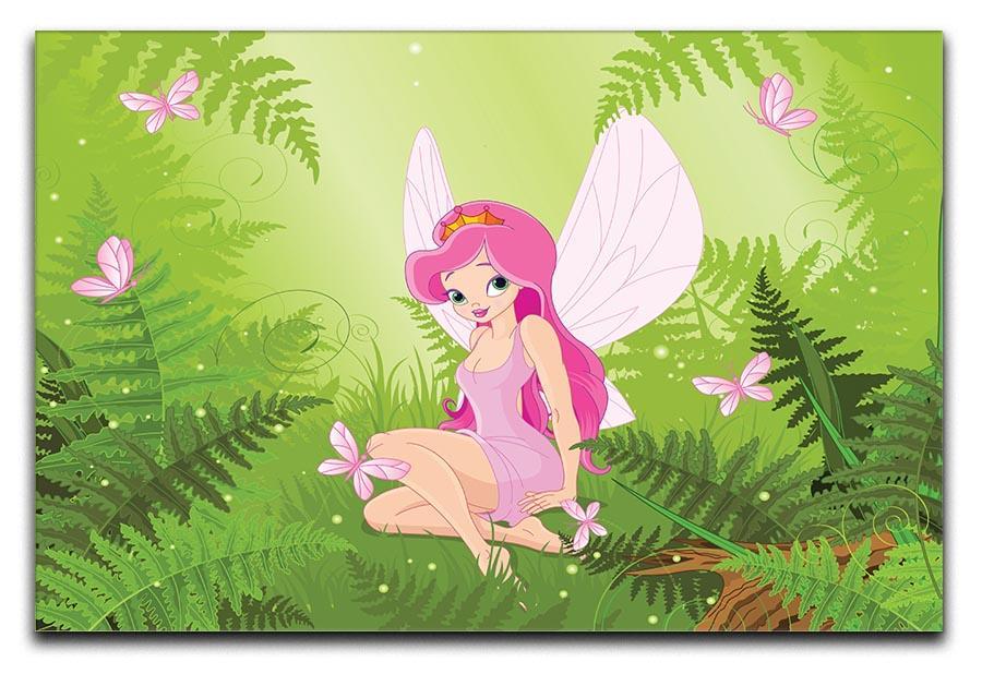 cute fairy into magic forest Canvas Print or Poster  - Canvas Art Rocks - 1