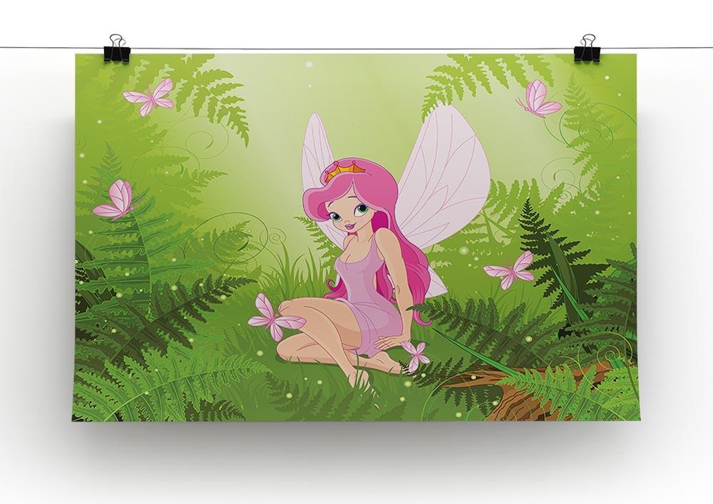 cute fairy into magic forest Canvas Print or Poster - Canvas Art Rocks - 2