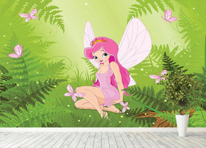 cute fairy into magic forest Wall Mural Wallpaper - Canvas Art Rocks - 4
