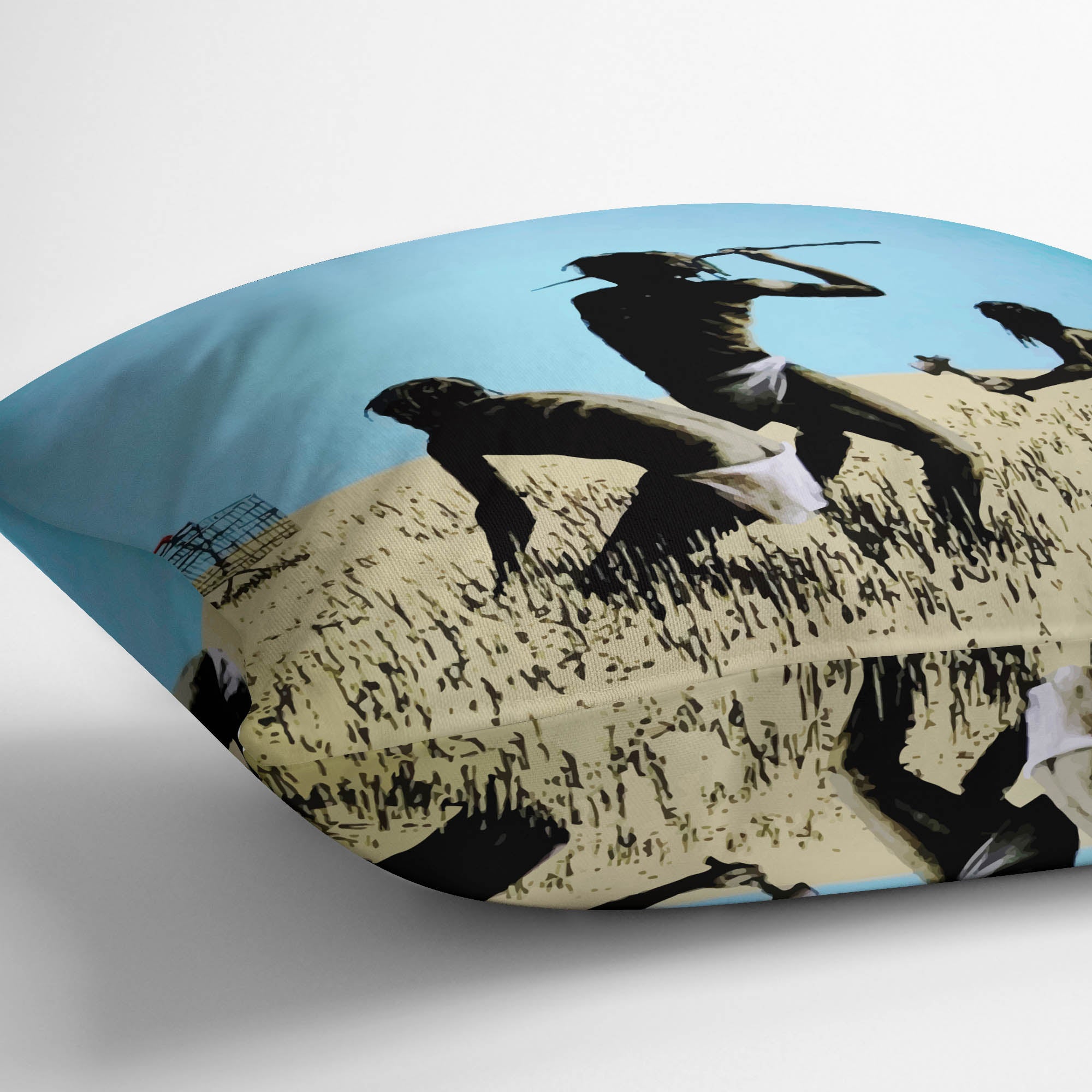 Banksy Aborigine Hunters Cushion