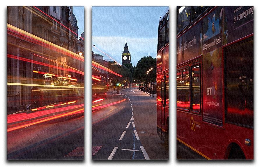 dawn breaking over the city of westminster 3 Split Panel Canvas Print - Canvas Art Rocks - 1
