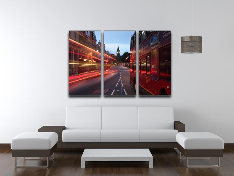 dawn breaking over the city of westminster 3 Split Panel Canvas Print - Canvas Art Rocks - 3