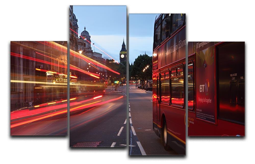 dawn breaking over the city of westminster 4 Split Panel Canvas  - Canvas Art Rocks - 1