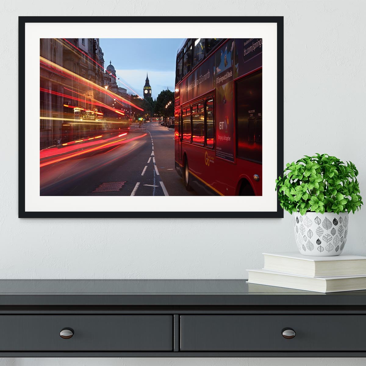 dawn breaking over the city of westminster Framed Print - Canvas Art Rocks - 1