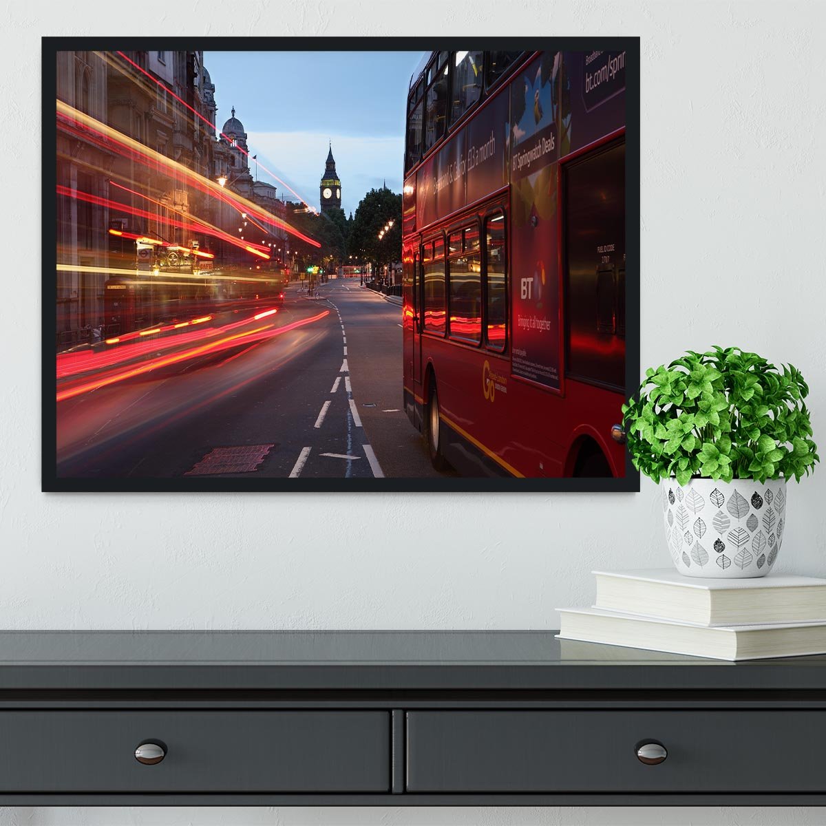 dawn breaking over the city of westminster Framed Print - Canvas Art Rocks - 2