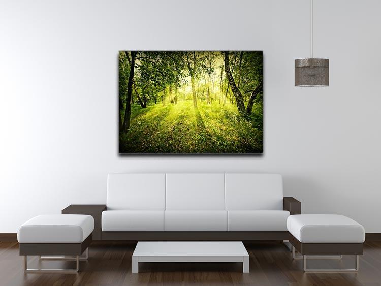 deep forest on summer morning Canvas Print or Poster - Canvas Art Rocks - 4
