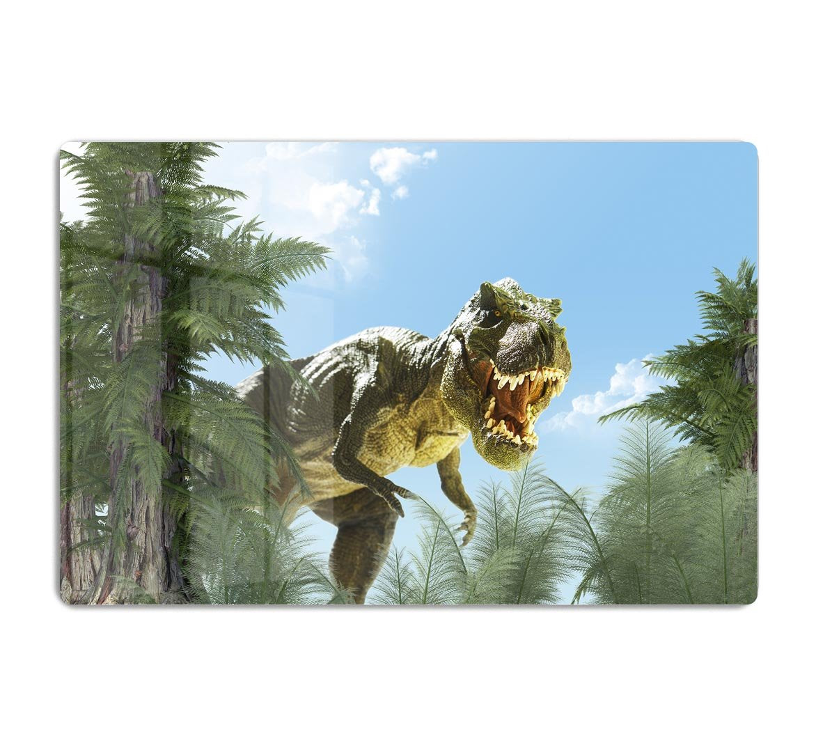dinosaur in the jungle background HD Metal Print