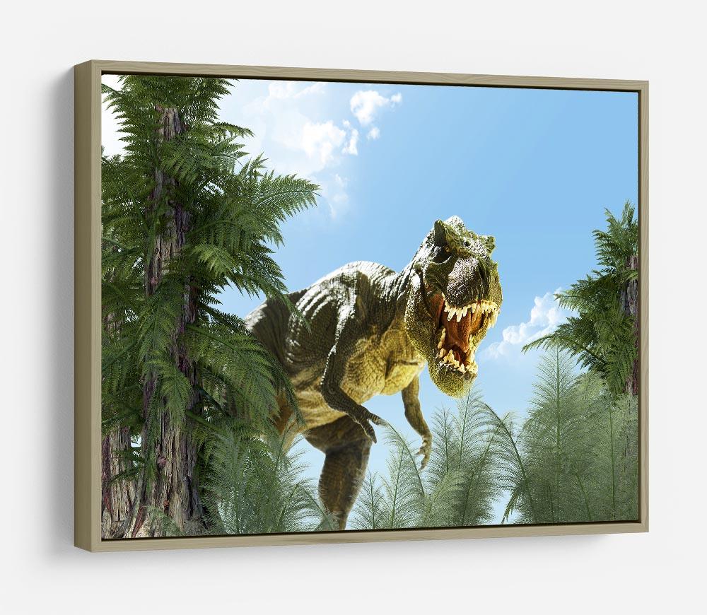 dinosaur in the jungle background HD Metal Print