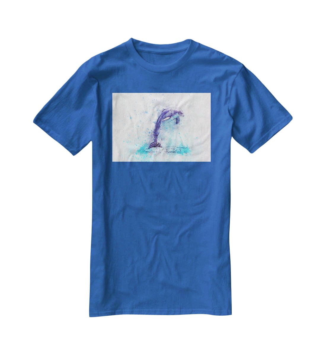 dolphin Painting T-Shirt - Canvas Art Rocks - 2