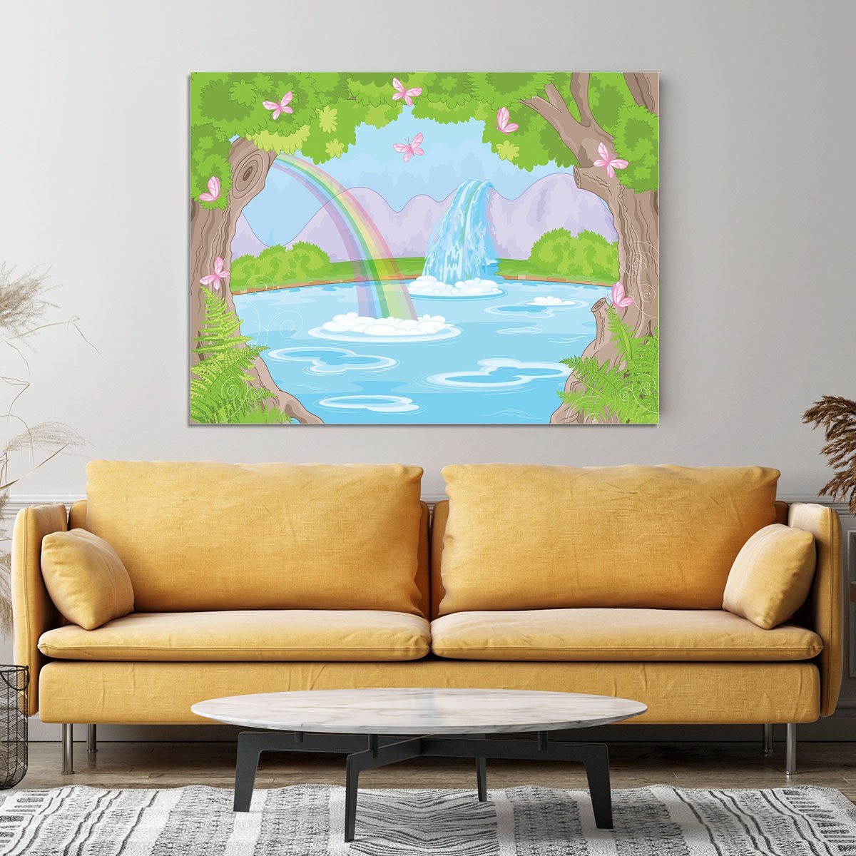 fairy landscape with Fabulous Waterfall Canvas Print or Poster