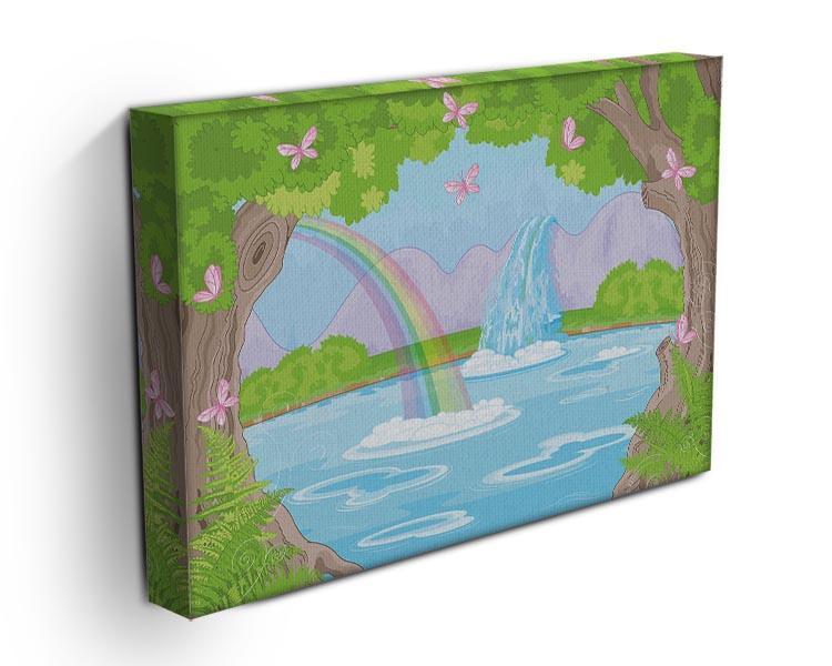 fairy landscape with Fabulous Waterfall Canvas Print or Poster - Canvas Art Rocks - 3