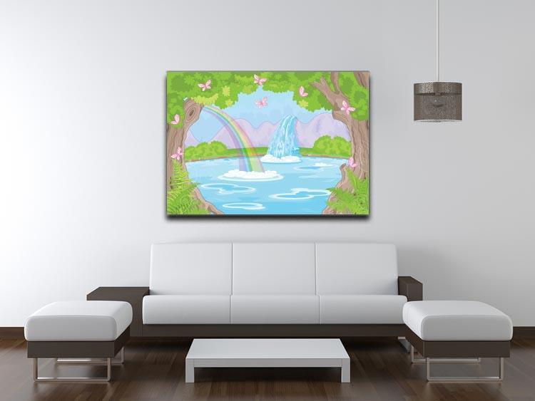 fairy landscape with Fabulous Waterfall Canvas Print or Poster - Canvas Art Rocks - 4