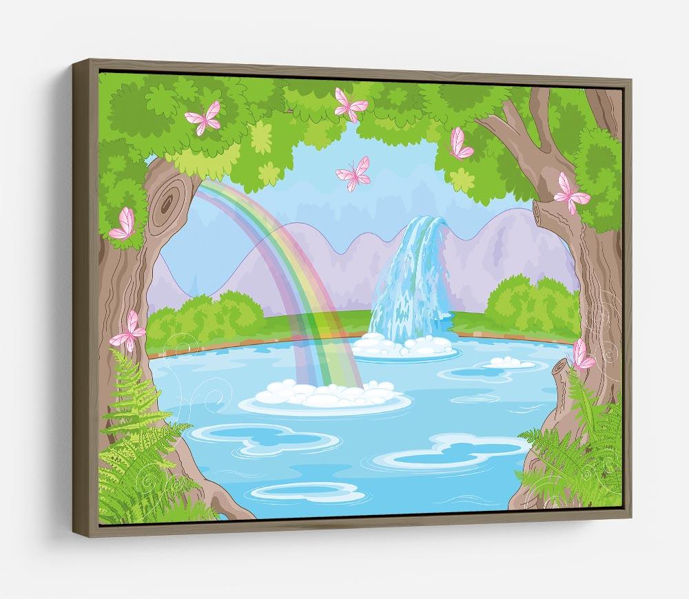 fairy landscape with Fabulous Waterfall HD Metal Print