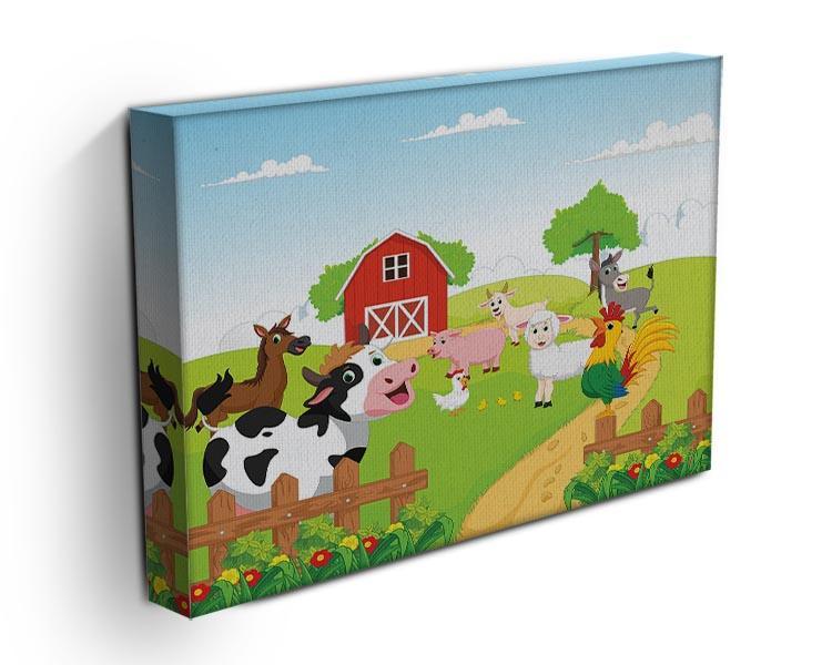 farm animals with background Canvas Print or Poster - Canvas Art Rocks - 3