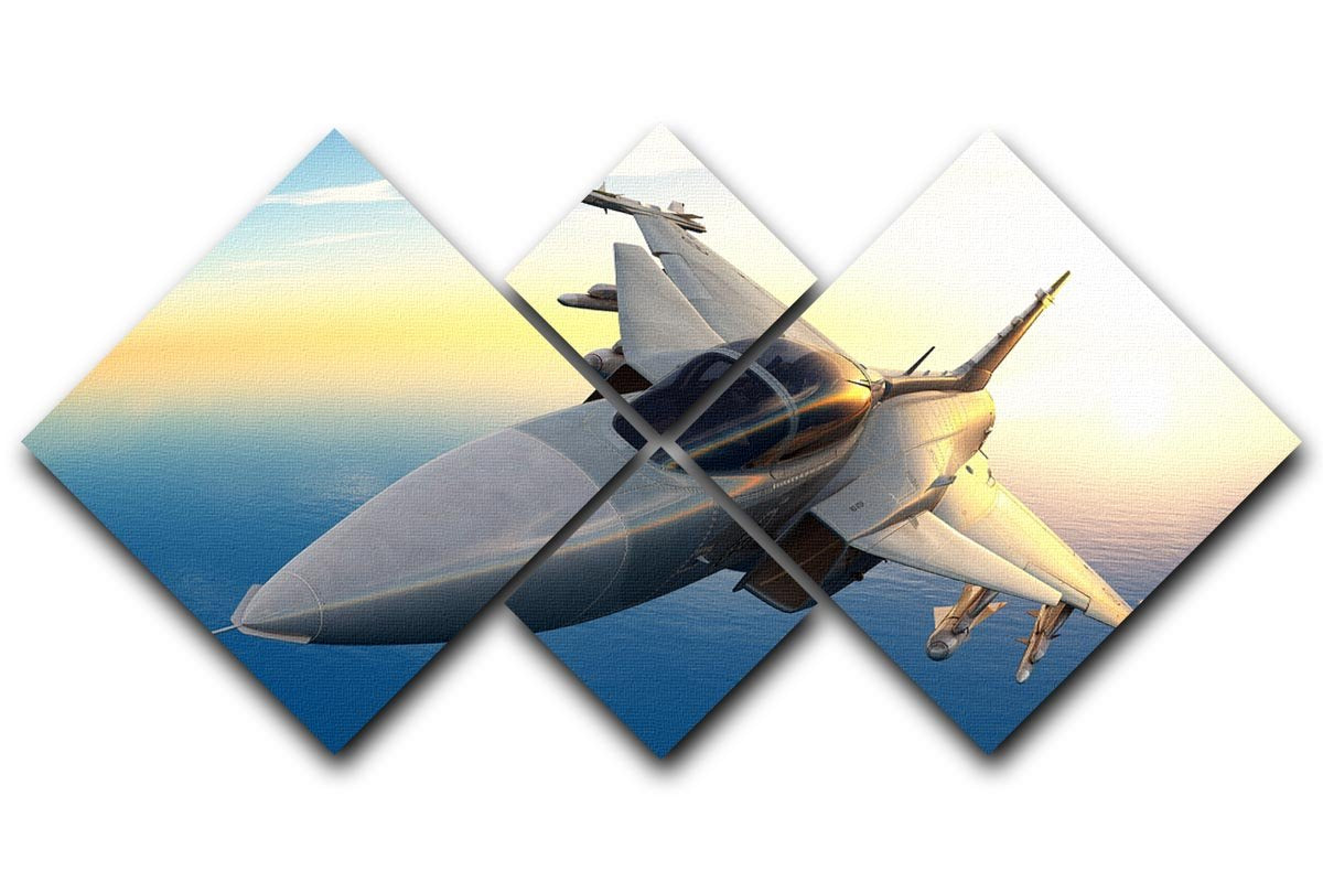 fighter 4 Square Multi Panel Canvas  - Canvas Art Rocks - 1