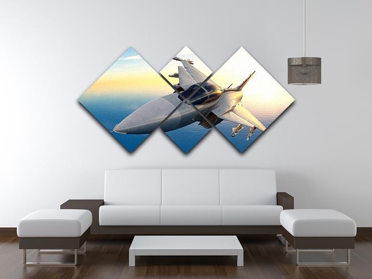 fighter 4 Square Multi Panel Canvas  - Canvas Art Rocks - 3