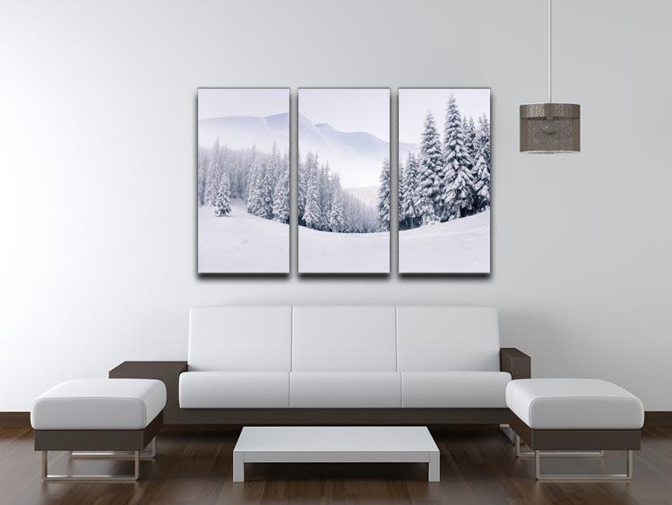 foggy winter landscape 3 Split Panel Canvas Print - Canvas Art Rocks - 3
