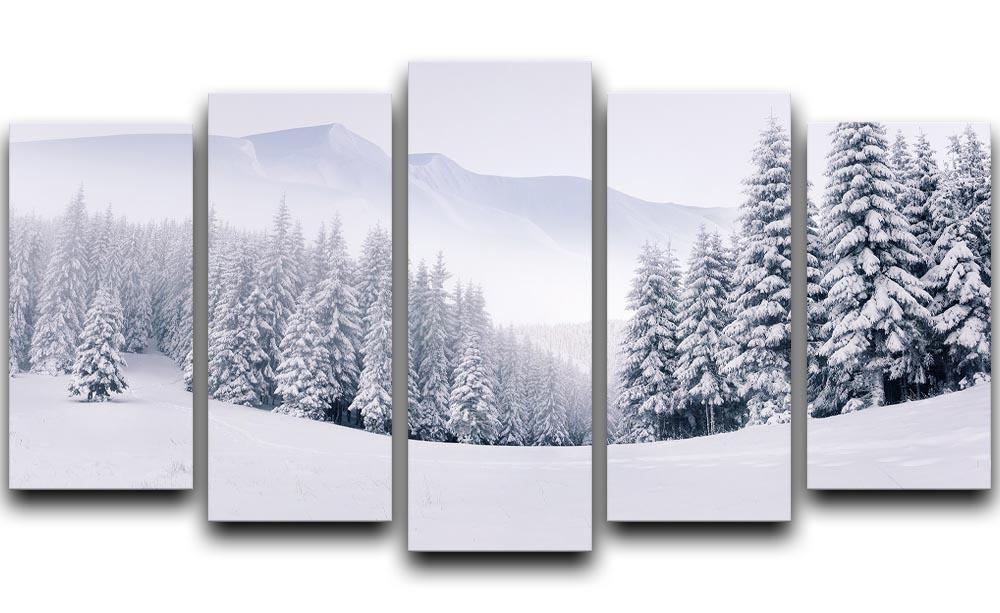 foggy winter landscape 5 Split Panel Canvas  - Canvas Art Rocks - 1
