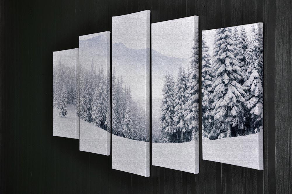 foggy winter landscape 5 Split Panel Canvas  - Canvas Art Rocks - 2